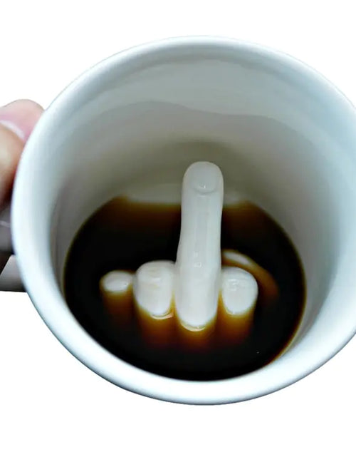 Load image into Gallery viewer, White Middle Finger Mug
